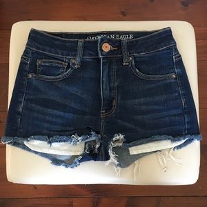 American Eagle High Rise Shortie Shorts